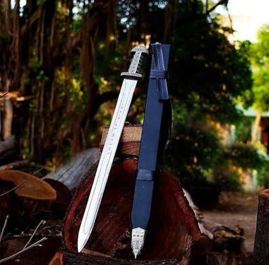 Hand Forged King Ragnar Lothbrok Stainless Steel Sword with Scabbard