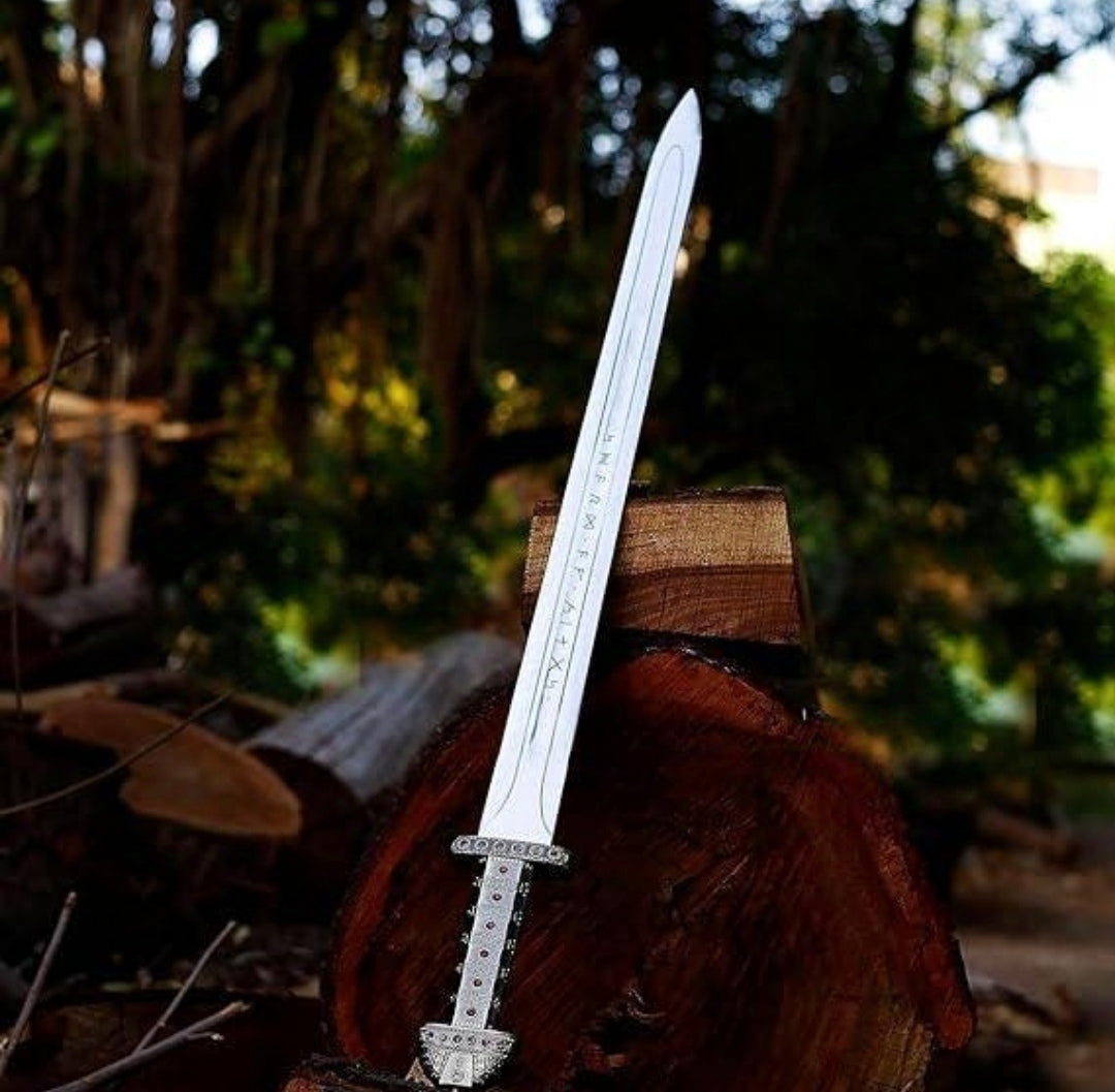 Hand Forged King Ragnar Lothbrok Stainless Steel Sword with Scabbard
